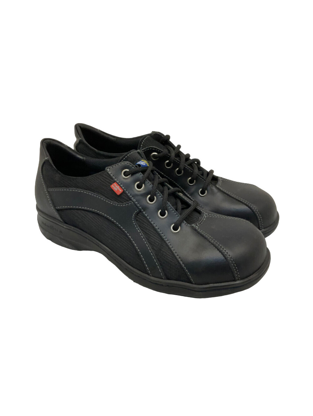 Mellow Walk Women's Daisy Steel Toe Lace Up Work Shoes 420092 Black Size 8.5M